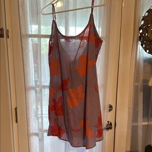 Kealopiko Floral Mini Dress in Purple and Orange